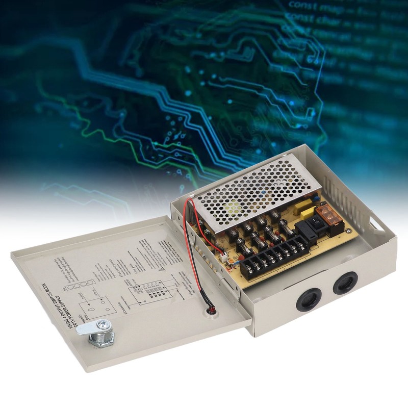 4 Channel 12V CCTV Power Supply 3A Fuse Closed Circuit