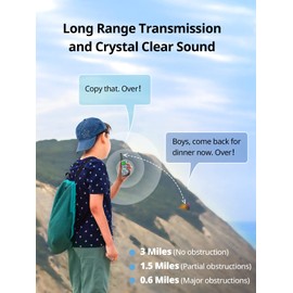 Inspireyes Walkie Talkies for Kids Rechargeable,Toys for Boys and Girls Ages 3-12, 3 Pack Long Range 2-Way Radios, Birthday Gifts,Christmas Stockings, Outdoor Play, Family Games, Hiking Camping Gear