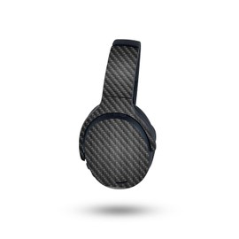 MightySkins Carbon Fiber Skin Compatible with Skullcandy Crusher ANC 2 - Black Wood | Protective, Durable Textured Carbon Fiber Finish | Easy to Apply
