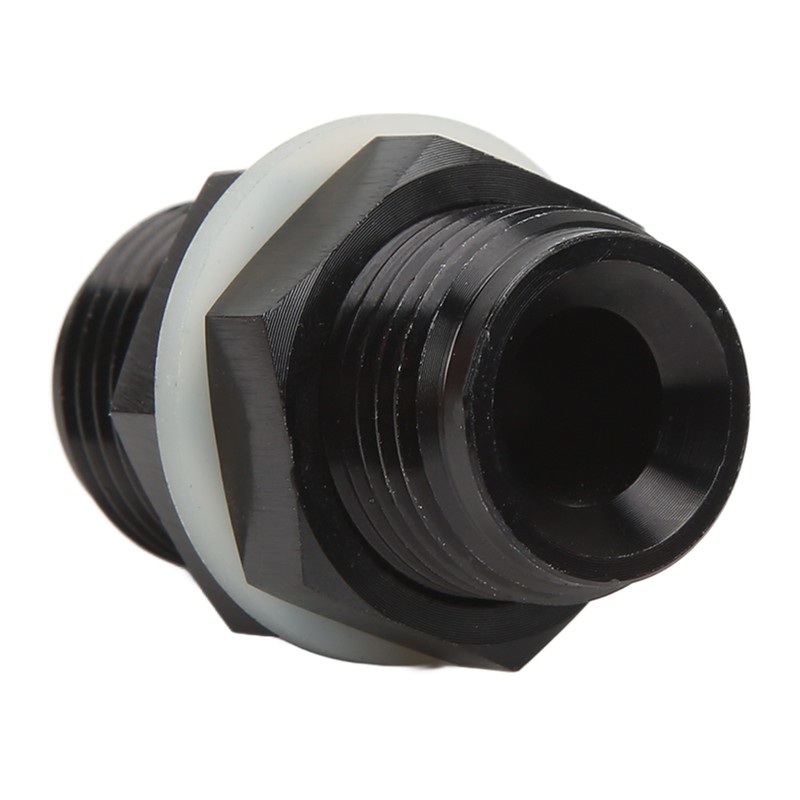 Fuel Cell Bulkhead Fitting with PTFE Washer Black Anodized 6061‑T6