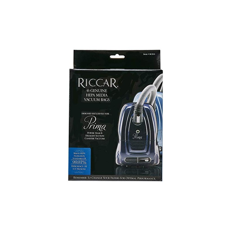 Genuine Riccar Prima Canister HEPA Media Bags # RCH-6 (6
