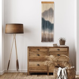 Knots & Beyond 'Mini' Collection, Macrame Wall Hanging, Dip Dye Fiber Art Wall Art, Tie Dye Tapestry, Boho Wall Decor for Above Couch, Headboard, Living Room Decor Wall, Woven Macrame Art, Quantity 1,