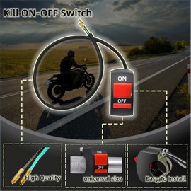 DIRADE Throttle Cable Assembly Kit with Handle Bar Grips, Housing Clamp for Coleman Mini Bike, 50cc-250cc Dirt Bike, ATV