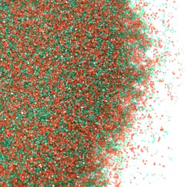 Red and Green Sanding Sugar - 4 oz Resealable Stand Up Candy Bag -Christmas Themed Sanding Sugar for Baking and Decorating - Topping for Desserts and Snacks