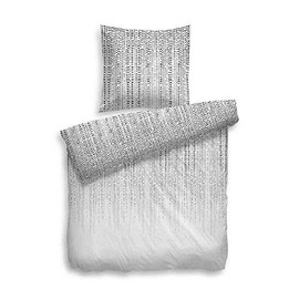 F2F Bed Linen Sven I Size 135 x 200 cm I Colour White I Design Polka Dots Gradient Rain I 100% Cotton I Zip