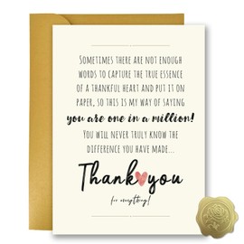 Lumoaster Funny Thank You Card - Thanks Cards for Men Women - Thank You Cards&Gifts Card for Teacher Boss - Appreciation Cards for Him Her B