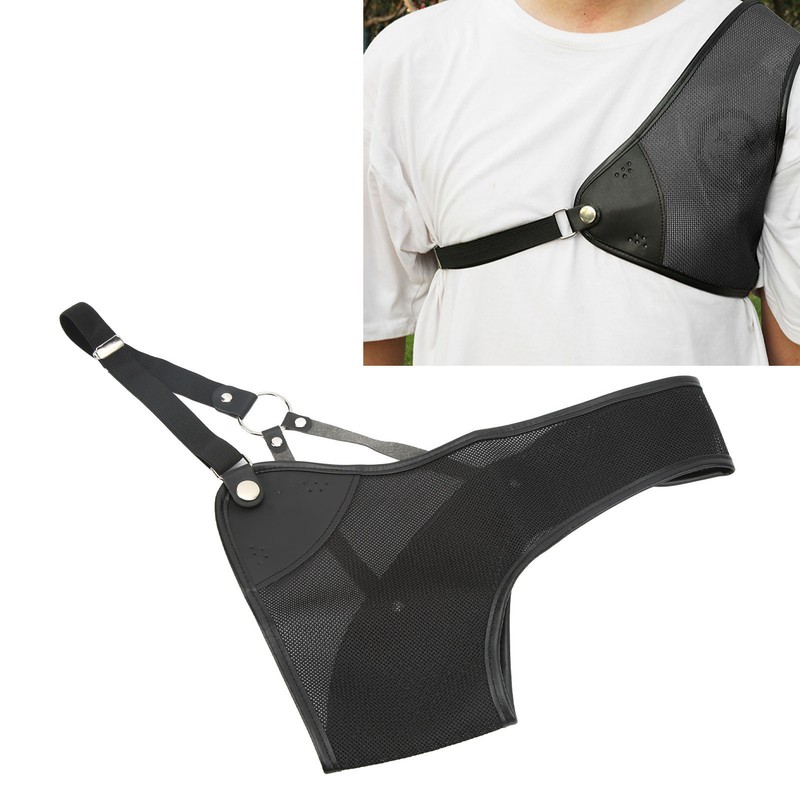 Archery Chest Guard Black PET And Cowhide Hunting Chest Protector