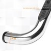 (2Pcs) 3 Inch Chrome Stainless Round Nerf Step Bars Side