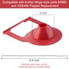 Hibbent 2 Inch Toilet Flapper Replacement Compatible with Kohler Hinge-style