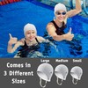 Water Gear Natural Rubber Swim Bubble Cap (White, Small)