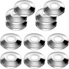 Honoson 12 Pieces 1/2 Inch Escutcheon Plates Pipe Covers Chrome