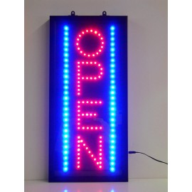 Huge Window OPEN vertical LED sign  Motion Bar neon VERY BRIGHT