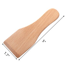 Hacaroa 20 Pack Wooden Raclette Spatula for Non-stick Pans, 5 Inch Mini Spatula Scraper for Cheese, Pancake, Cooking, Baking, Kitchen Utensils