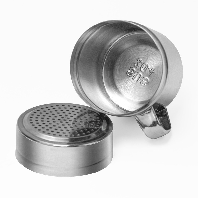 ZERUIDM Stainless Steel Salt and Pepper Shakers Set, 14 OZ