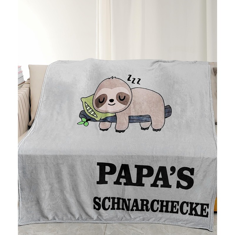 Magicoco Papa Cuddly Blanket Gift for Dad, Sloth Blanket, Father's