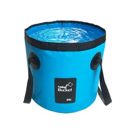 MMSGA Foldable Bucket 12L and 20L Fishing Bucket Foldable Portable Multifunctional Collapsible Sink Water Container for Fishing Camping Gardening (Blue, 20L)