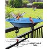 Bird Bath Outdoor Metal Birdbath Deck Mounted, Bird Baths with