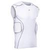Champro Men's Formation Football Padded Compression Shirt, White