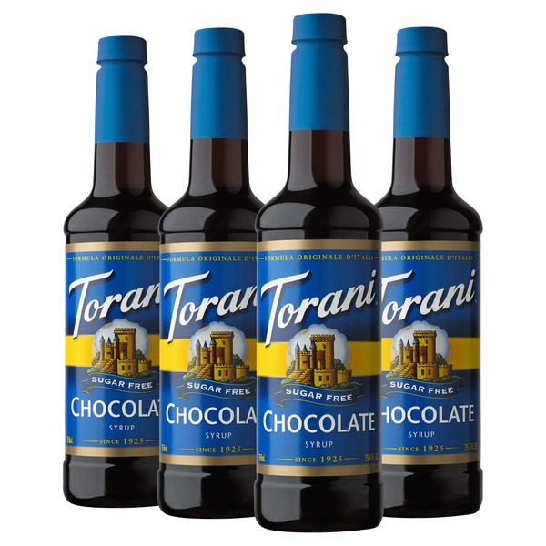 Torani Sugar Free Syrup, Chocolate, 25.4 Ounces (Pack of 4)