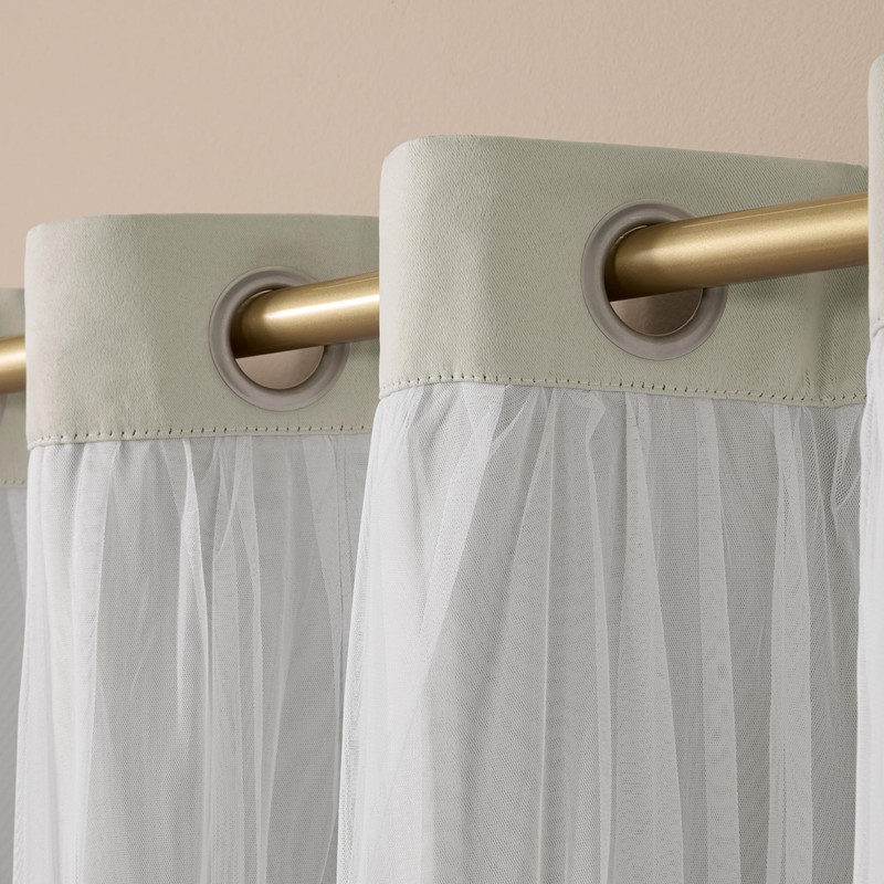 TOWN & COUNTRY LUXE Talia Double Layer Indoor Curtains, Sheer