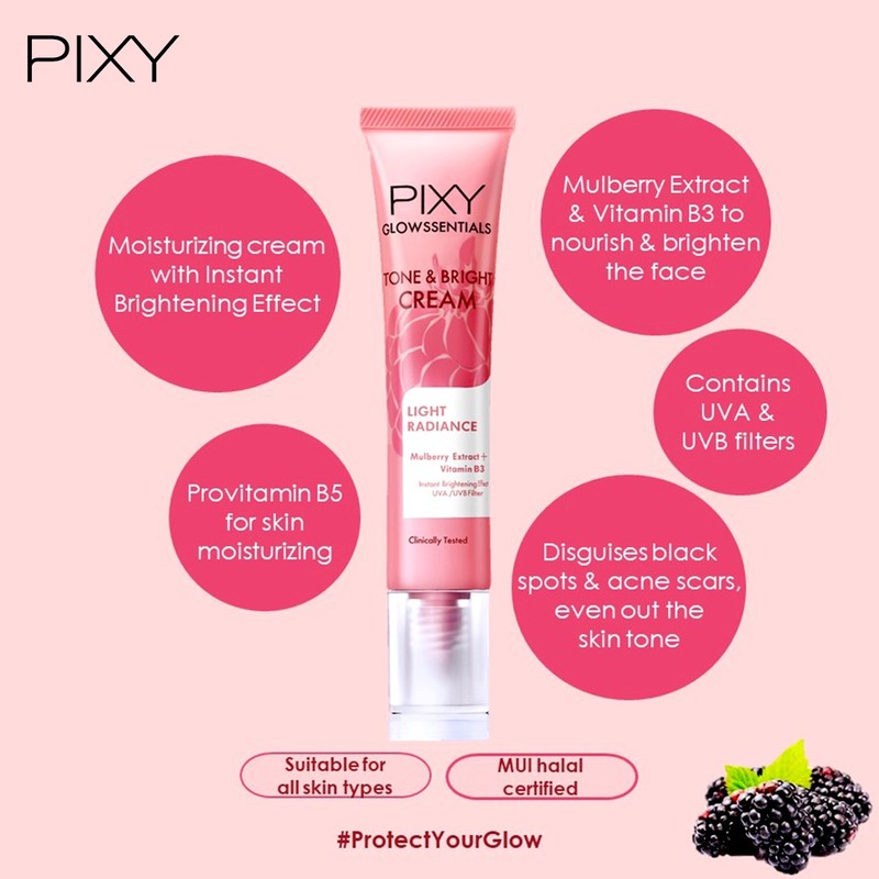PIXY Glowssentials Light Radiance Tone & Bright Cream 20g (skincare,