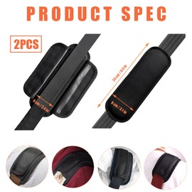 WOLAIYE Removable Shuolder Strap Pad, Backpack Strap Cushion, Shuolder Straps Padding for Bags Guitar (Black, 2PCS)