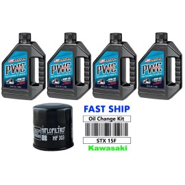 JSI Maxima Oil Kit For Kawasaki Jet Ski STX 15F STX-15F Oil Change Kit Oil Filter JT 1500 JT1500