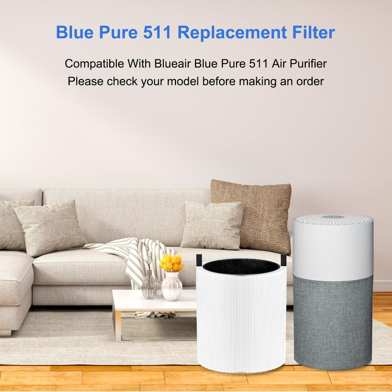 Blue Pure 511 Filter Replacement Compatible with Blueair Blue Pure