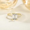 TIGRADE 3CT Engagement Ring for Women Emerald Cut Cubic Zirconia