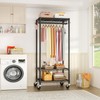 FUTASSI P6 Mini Rolling Clothes Rack Heavy Duty, Clothing Racks
