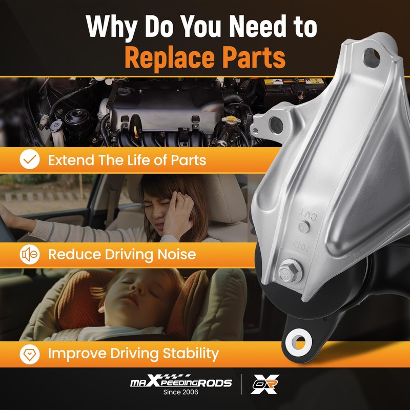 maXpeedingrods Engine Motor Mount and Transmission Mount Kit for Honda