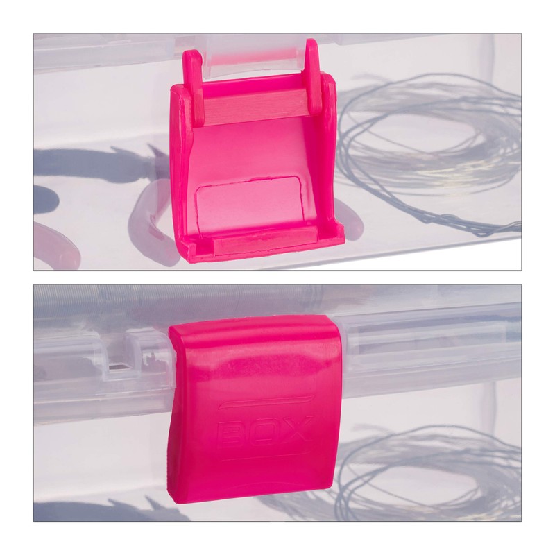 Relaxdays 1 x Transparent Plastic Box, 9 Compartments, Tool Box,