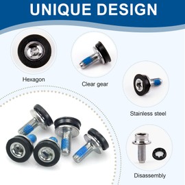 8PCS Bike Bolts M8 Bottom Bracket Screws M8x18mm Inner Hexagon Threaded Waterproof Sandproof Bicycle Crank Curve Bolt Screw for Road Mountain Bike Square Cranksets Bottom Brackets