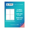 Premium Label Supply White Sticker Shipping Labels – 4" x
