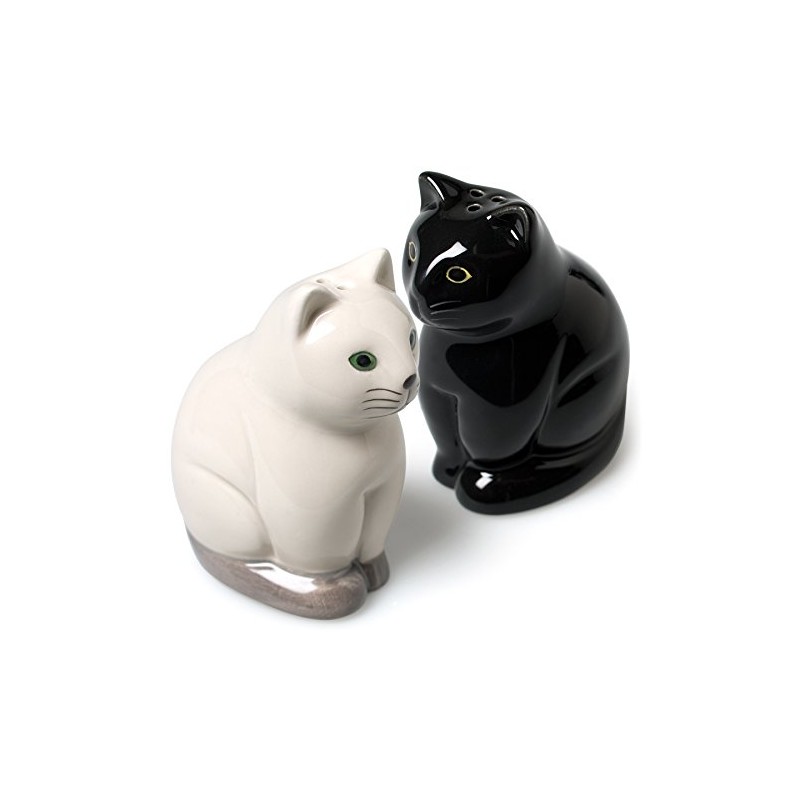Abbott Collection 27-FELINE Sitting Cat Salt and Pepper Shaker Set,