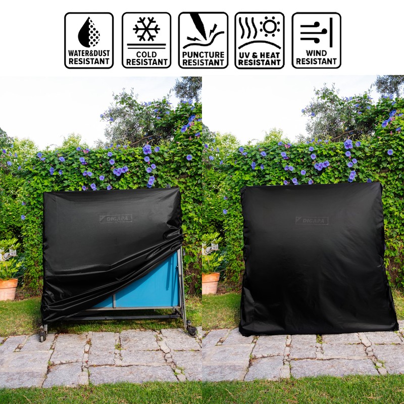 DICAPA Table Tennis Table Cover, Protective Cover for Folding Table