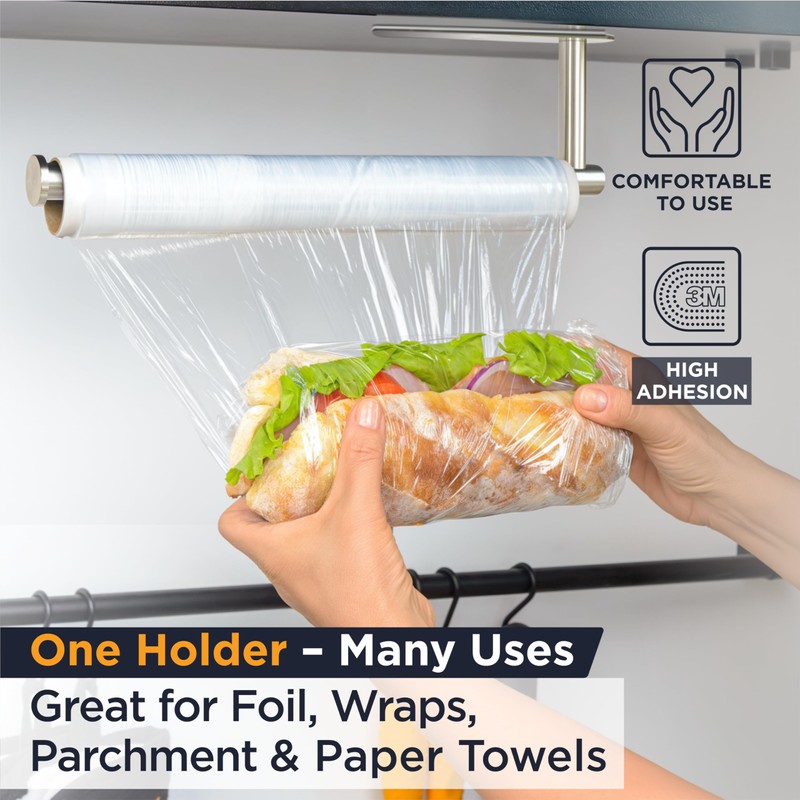 Deiss Pro Paper Towel Holder – Under Cabinet, Wall Mount,