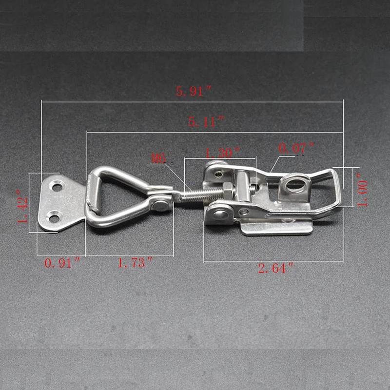NNNJunhua Thickened Stainless Steel Toggle Latch Clamp Horizontal or 90