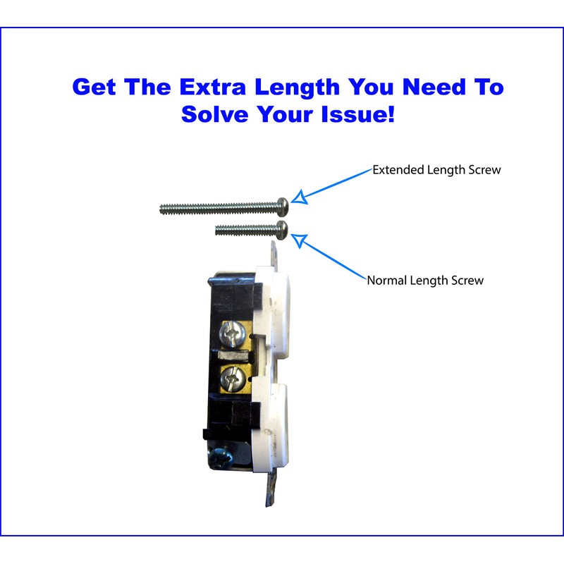 Extra Long Screws for Outlets Receptacles and Switches - Perfect