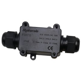 Junction Box Waterproof IP68 2 Way Plug Line M20 Coaxial Underground Electrical Junction Box Wire Range 5 to 15mm Outdoor External Electric Power Cord Boxes