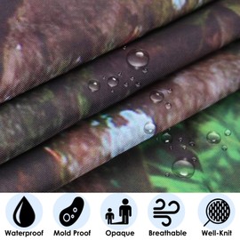 WOWTOY Shower Curtain 3D Digital Printing Home Garden Waterproof Shower Curtain Liner, Quick-Dry Washable Shower Curtain for Shower Stall, Bathroom with 12 Hooks (180 x 200cm, Garden 01)