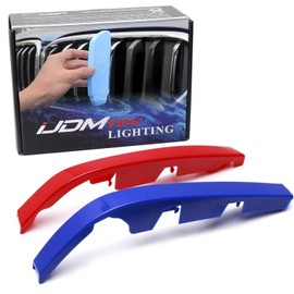 iJDMTOY Exact Fit 3pc Set Iconic Tri-Accent Grille Insert Trims Compatible with 2023-up G20 3 Series 320i 330i 340i w/Diamond Shape Front Large Grille