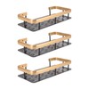 Shower Storage Rack 3 Layers Punch Free Rectangle Aluminum Shower