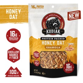 Kodiak Cakes Granola, Honey Oat, High Protein, 100% Whole Grains (Pack of 5 pouches)
