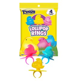 P2P Easter Lollipop Rings– 2022 Limited Edition Marshmallow Flavored- Pink, Blue, Yellow– Individually Wrapped Ring Pops per 1.41 oz. (2 Packs- 8 Ring Pops)
