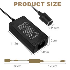 Adiwo Adiwo KFZ Netzadapter, 5A 60W Spannungswandler AC auf DC 240V auf 12V Spannungsregler Netzteil Adapter fr Staubsauger Zigarettenanznder Autoventilator Luftbefeuchter andere elektronische Ger?te