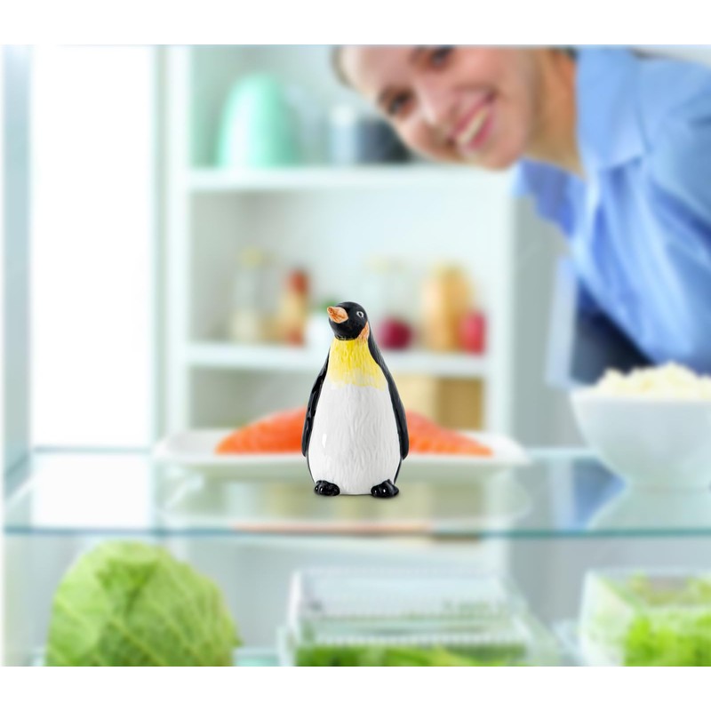 dgudgu Penguin Baking Soda Holder For Fridge Ceramic Baking Soda