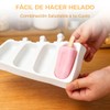 Moldes para Helados 2 Piezas, 4 Cavidades Cada Uno, Silicona