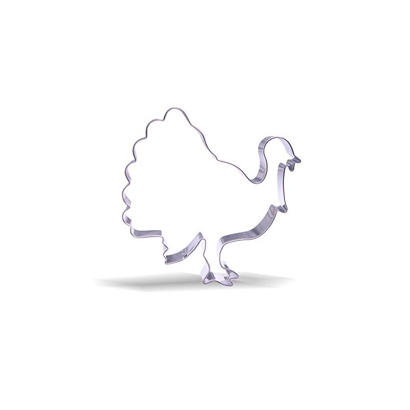 4.5 inch Large Turkey Cookie Cutter - Stainless Steel