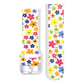 XINGMALY Replacement Compatible with IDW13 IDW16 IDW19 IDW17 Smartwatch Bands, 22mm Soft Silicone Pattern Floral Strap Bands for Faweio IDW13 Watch (Styles D)